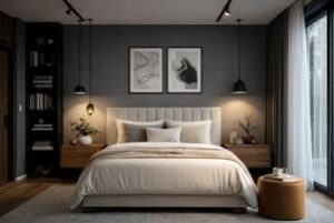 Channel Headboard + Slim Surround - Linen Woven Fabric