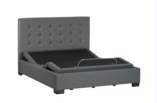 Hamilton Headboard + Slim Surround – Charcoal Weave Fabric